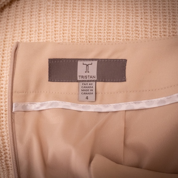 TRISTAN beige mini business skirt - Picture 4 of 4